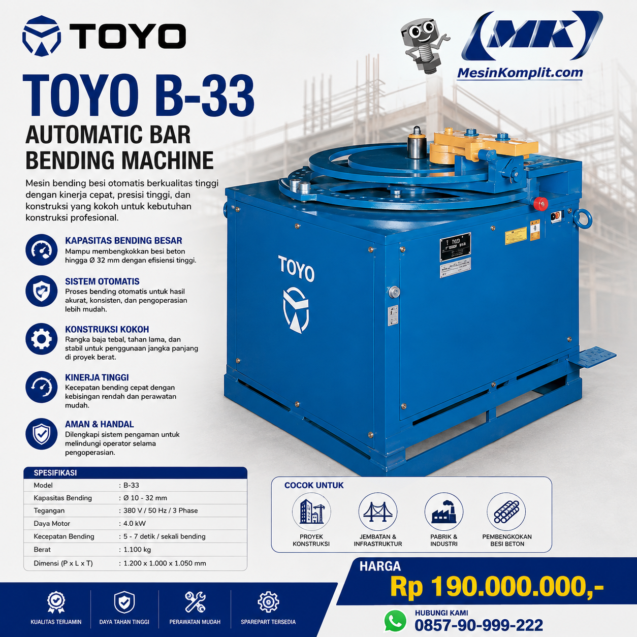 Toyo Rebar Bender (K...